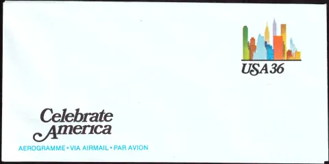 1985 Celebrate America aerogramme