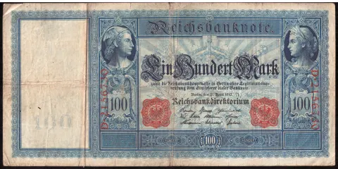 100 Mark – Reichsbanknote, red seals