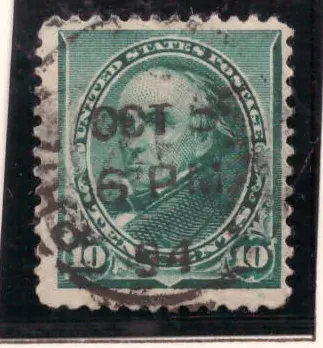 10 Cents – Daniel Webster (blue green, Small Bank Note)