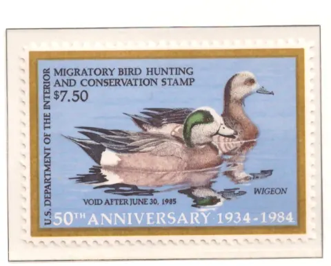 1984 Federal Duck Stamp – American Wigeons