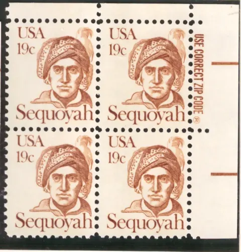 Sequoyah – ZIP margin block of 4
