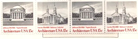 American Architecture – Rotunda and Cathedral strip of four