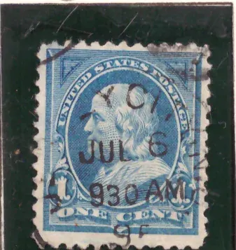 1 Cent – Benjamin Franklin, blue