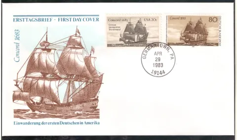 Concord 1683 joint-issue first-day cover