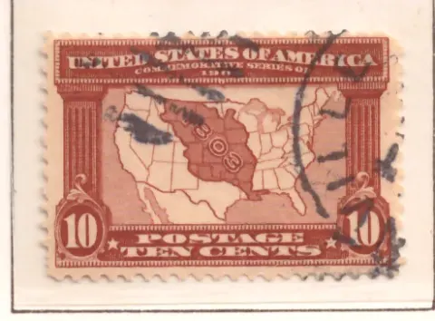 10 Cents – Map of the Louisiana Purchase