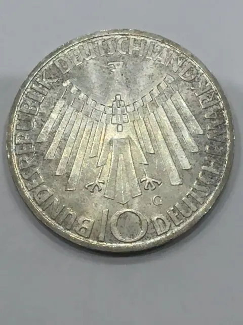 10 Deutsche Mark – XX Olympische Spiele München 1972 „Strahlenspirale – IN MÜNCHEN“